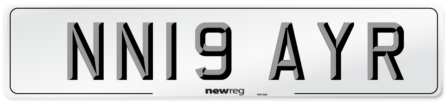 NN19 AYR Number Plate from New Reg